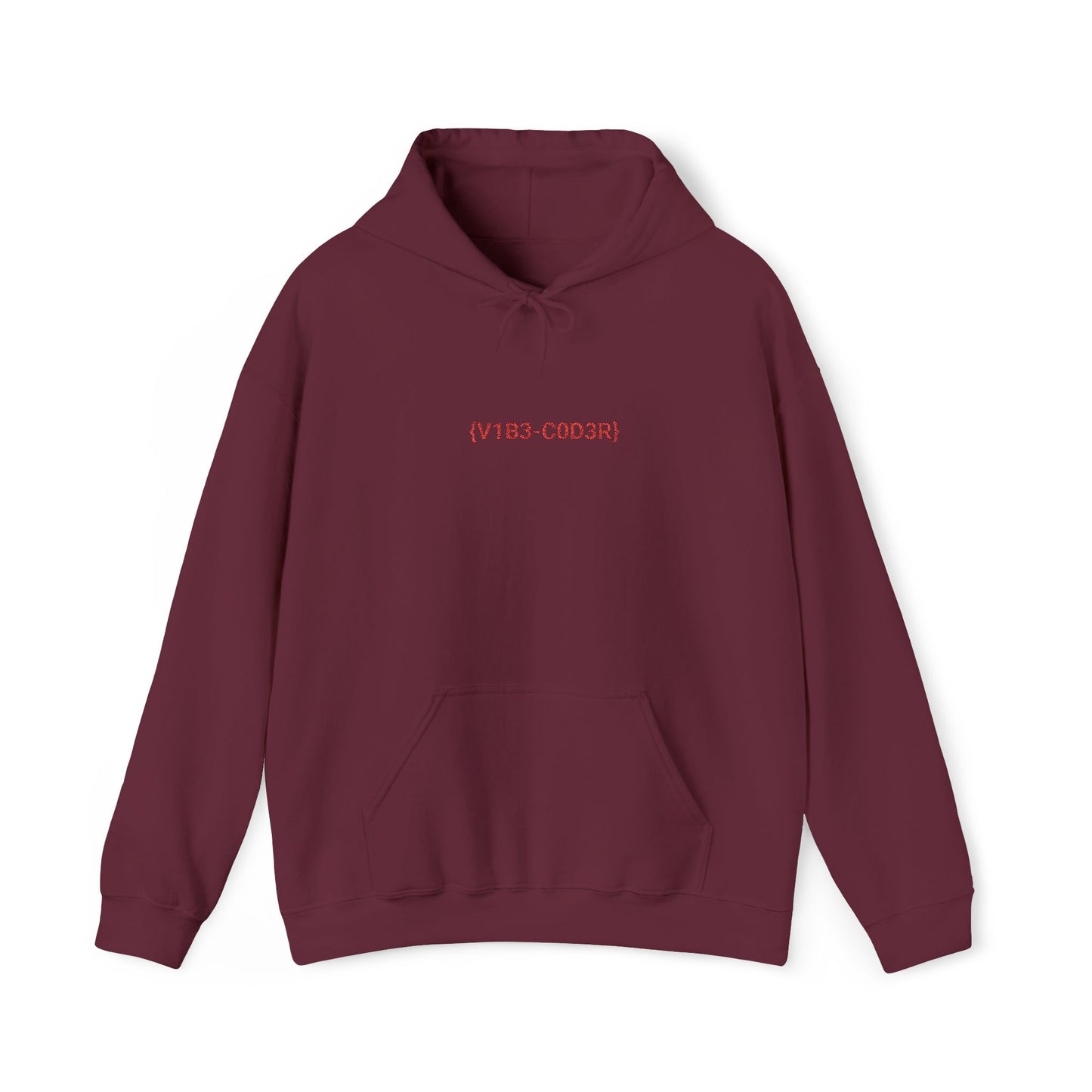 Vibe Coder Unisex Hoodie | Red Embroidery Thread