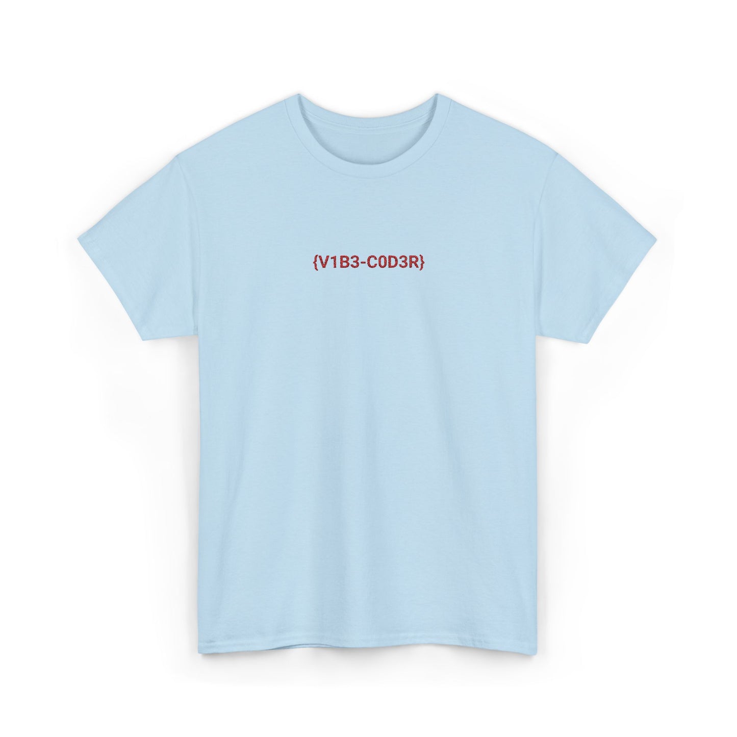 Vibe Coder Unisex Cotton Tee | Red Embroidery Thread