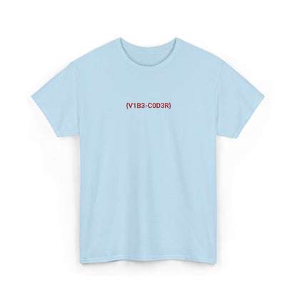 Vibe Coder Unisex Cotton Tee | Red Embroidery Thread