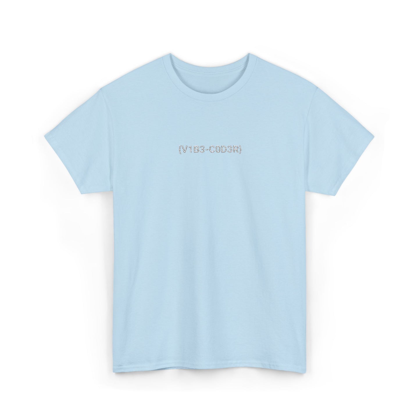 Vibe Coder Unisex Cotton Tee | White Embroidery Thread