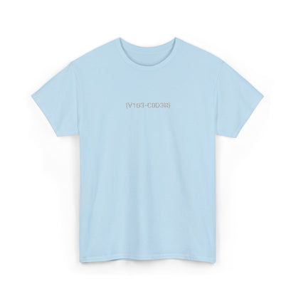 Vibe Coder Unisex Cotton Tee | White Embroidery Thread