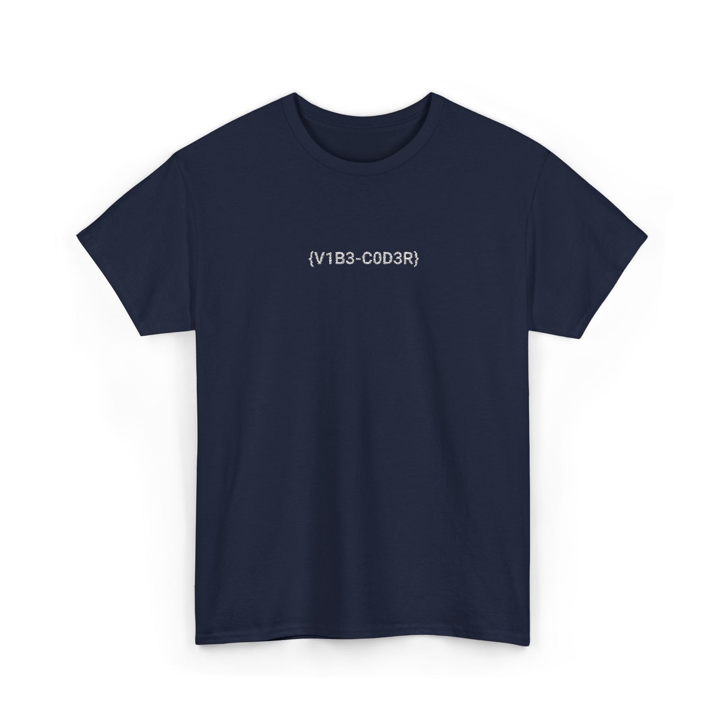 Vibe Coder Unisex Cotton Tee | White Embroidery Thread