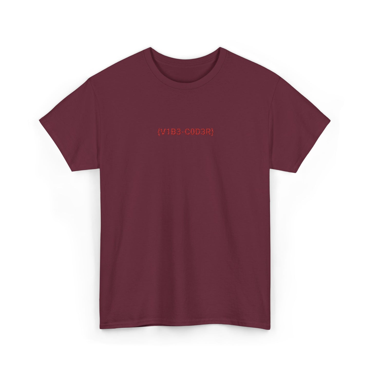 Vibe Coder Unisex Cotton Tee | Red Embroidery Thread