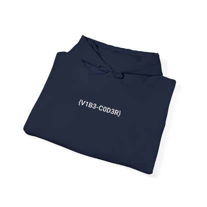Vibe Coder Unisex Hoodie | White Embroidery Thread