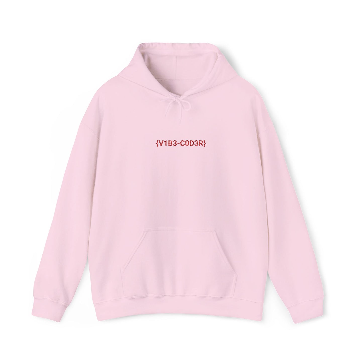Vibe Coder Unisex Hoodie | Red Embroidery Thread