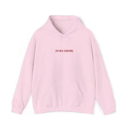 Vibe Coder Unisex Hoodie | Red Embroidery Thread