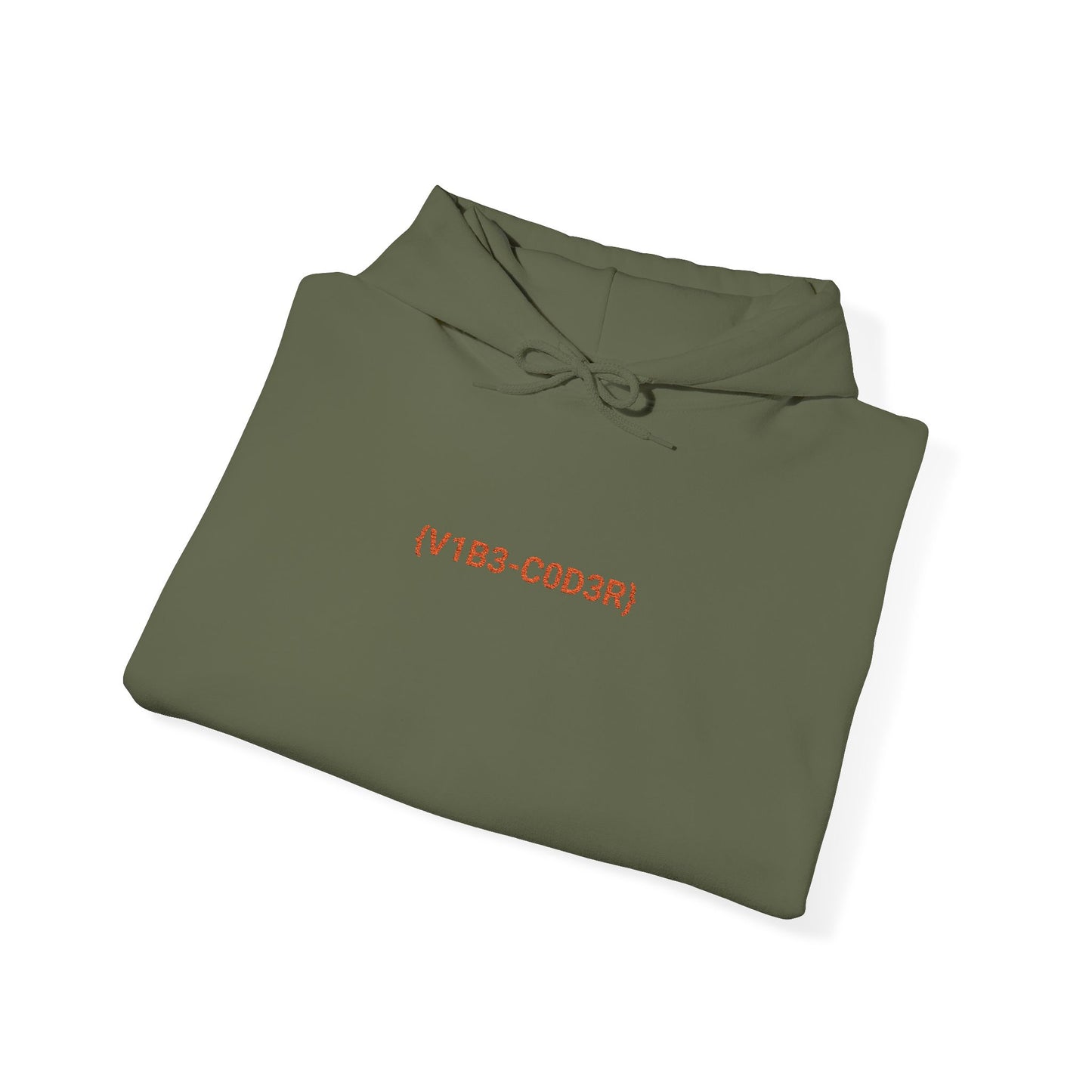 Vibe Coder Unisex Hoodie | Orange Embroidery Thread