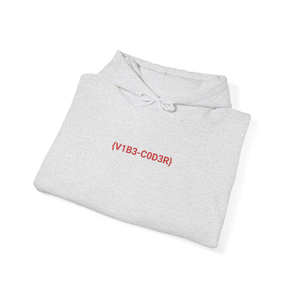 Vibe Coder Unisex Hoodie | Red Embroidery Thread