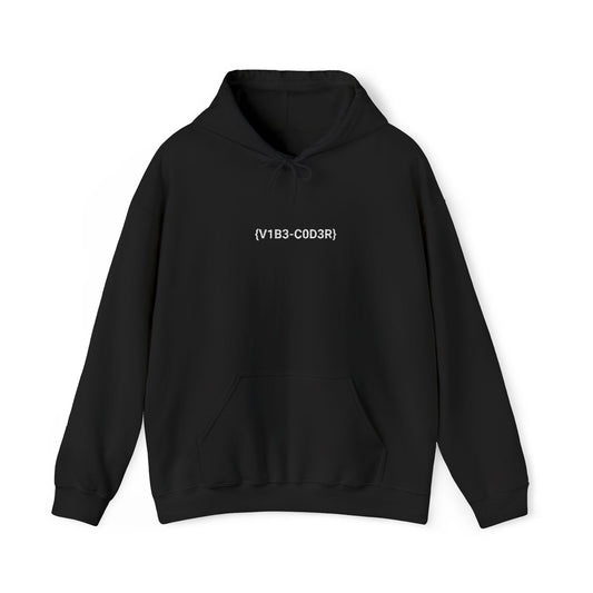 Vibe Coder Unisex Hoodie | White Embroidery Thread