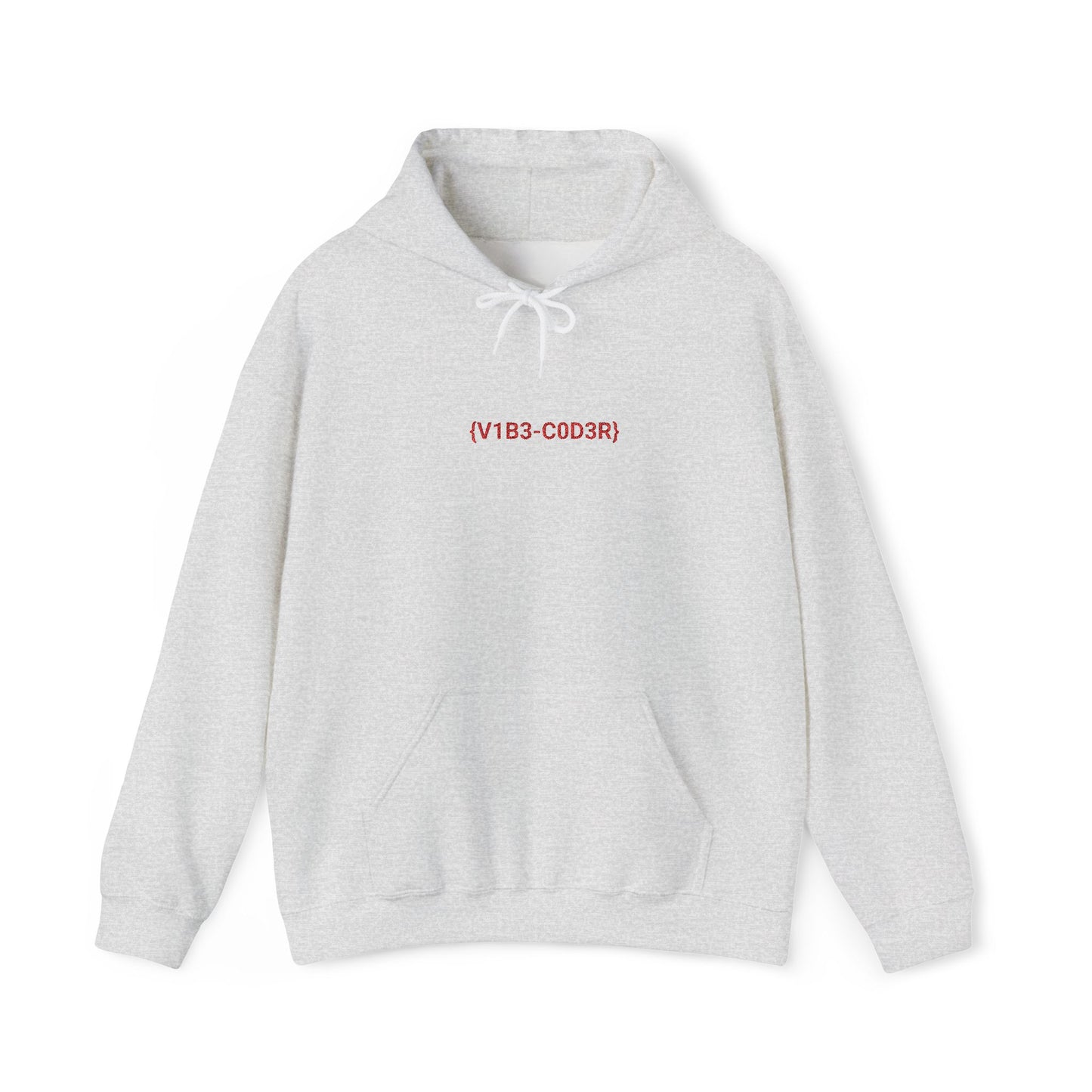 Vibe Coder Unisex Hoodie | Red Embroidery Thread