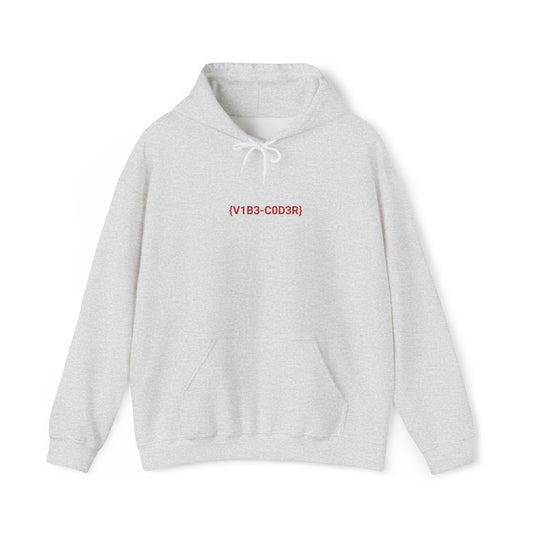 Vibe Coder Unisex Hoodie | Red Embroidery Thread
