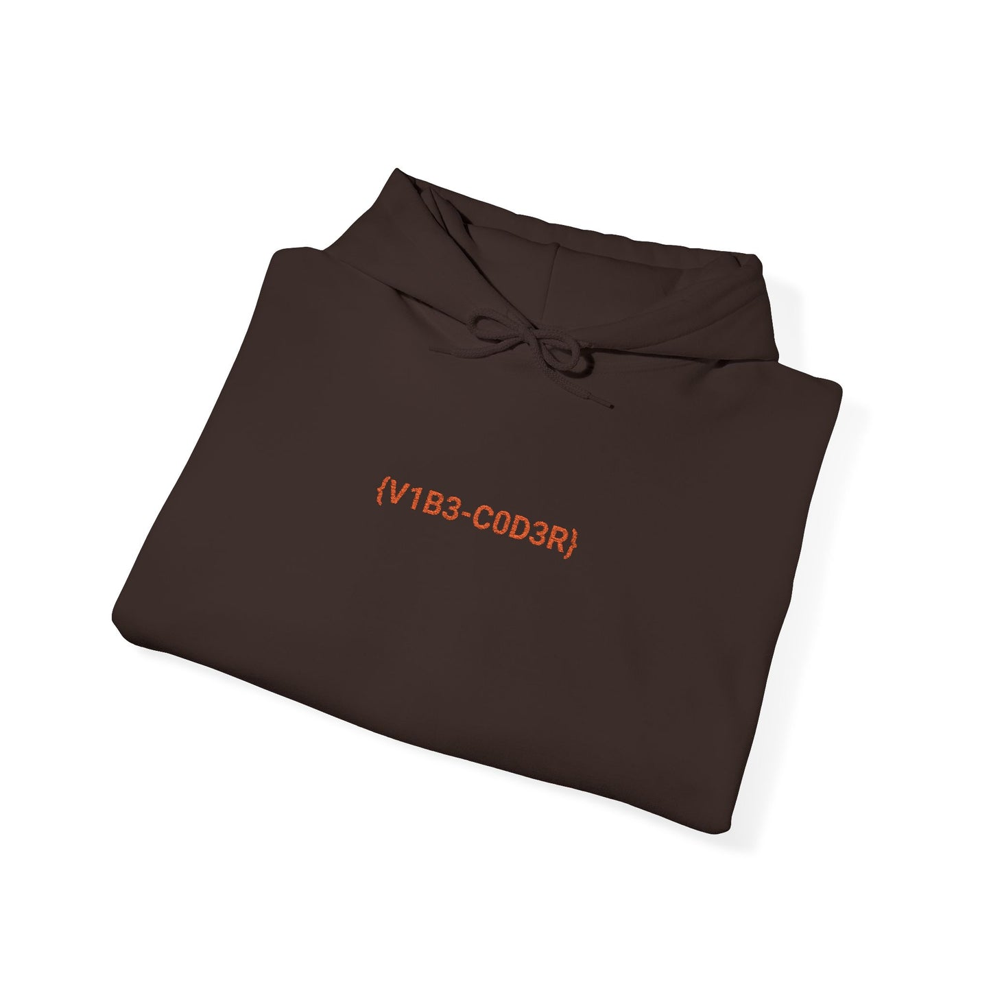 Vibe Coder Unisex Hoodie | Orange Embroidery Thread
