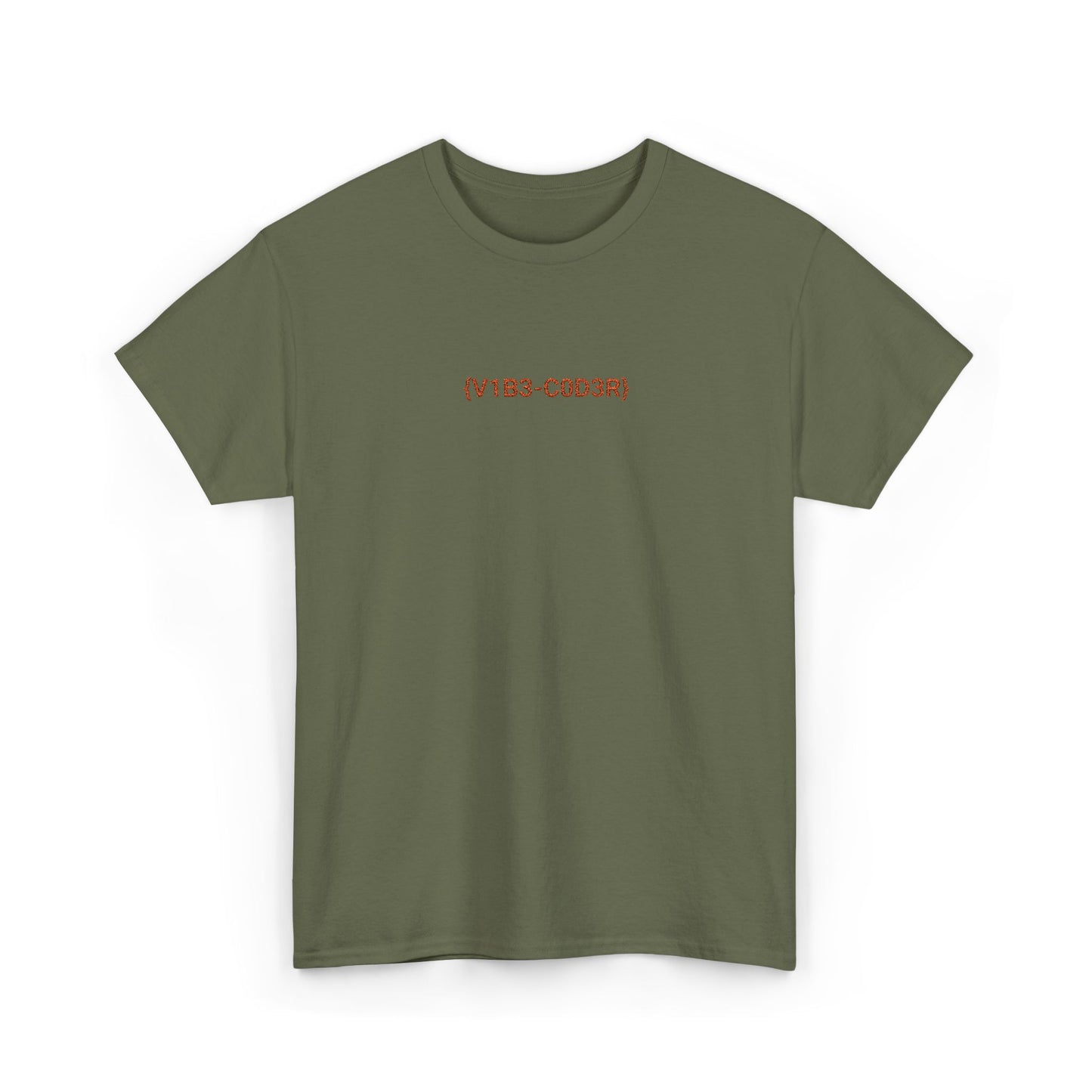 Vibe Coder Unisex Cotton Tee | Orange Embroidery Thread
