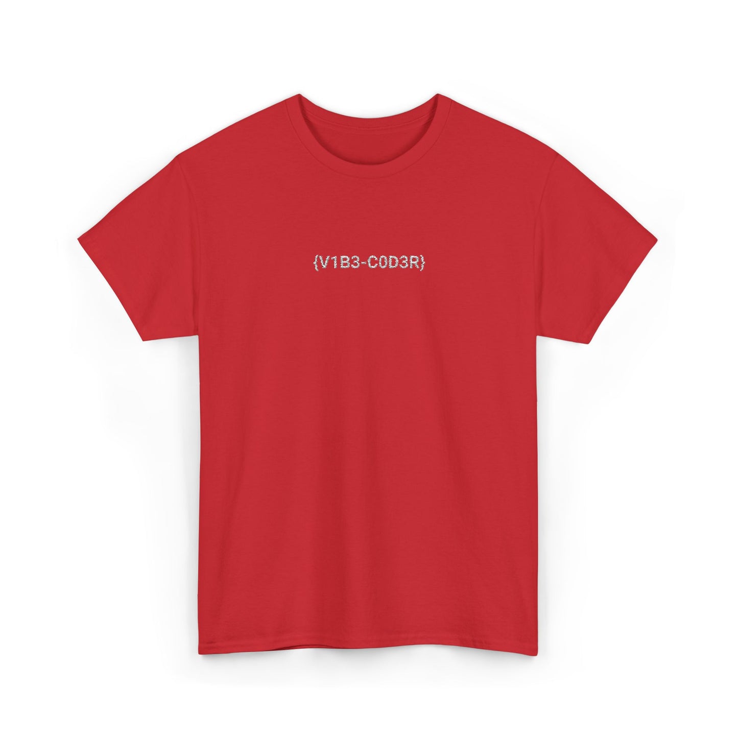 Vibe Coder Unisex Cotton Tee | White Embroidery Thread