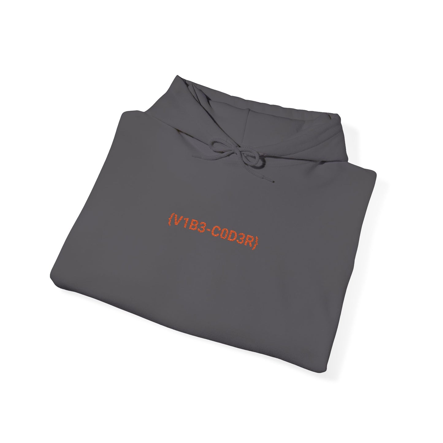 Vibe Coder Unisex Hoodie | Orange Embroidery Thread