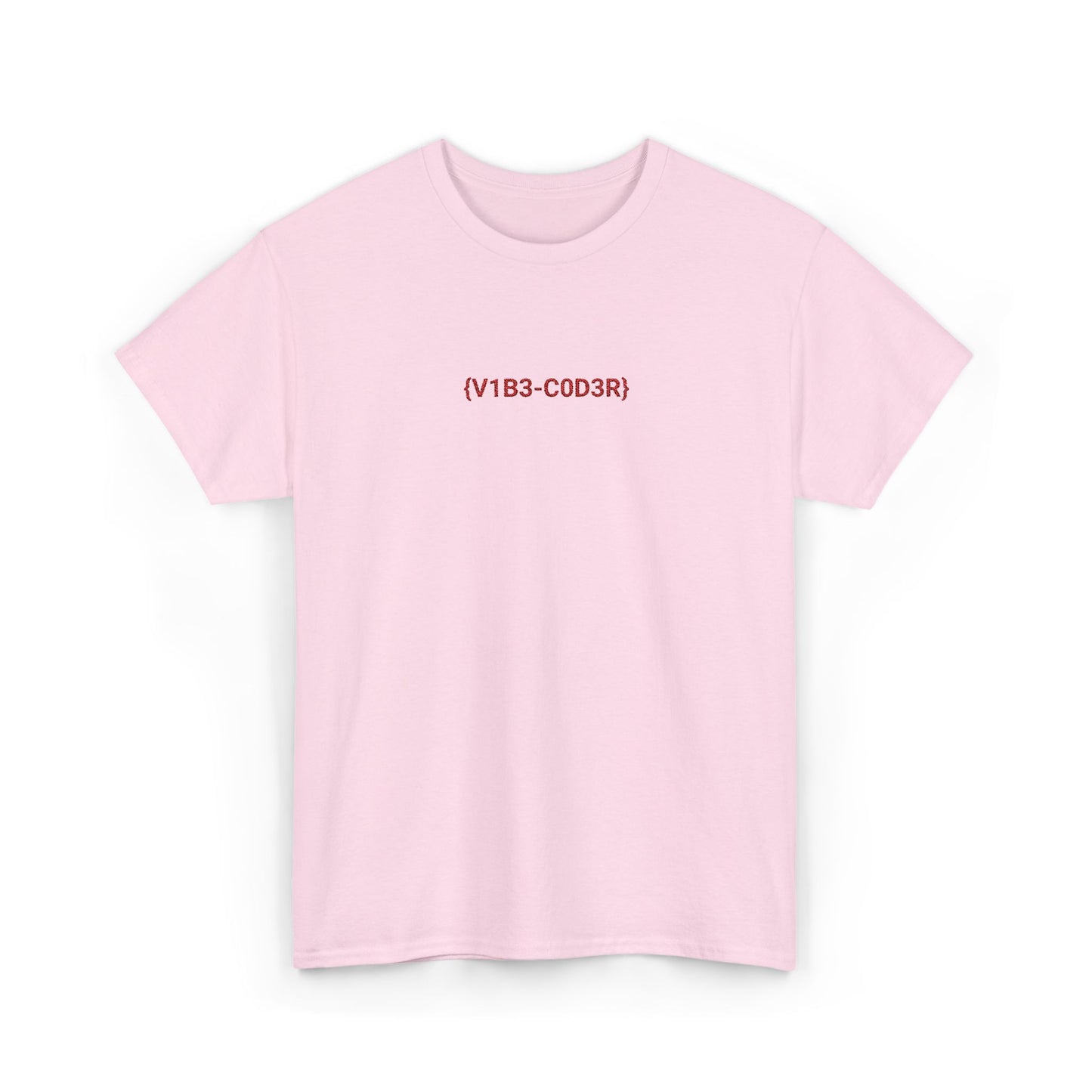 Vibe Coder Unisex Cotton Tee | Red Embroidery Thread