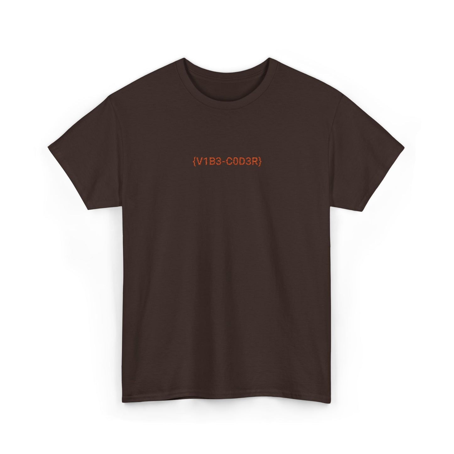 Vibe Coder Unisex Cotton Tee | Orange Embroidery Thread