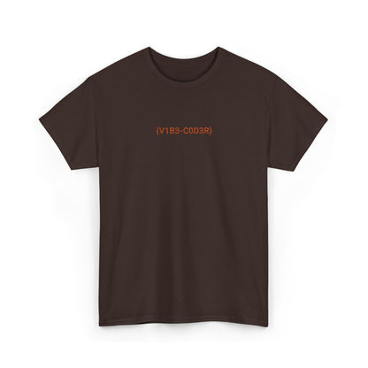 Vibe Coder Unisex Cotton Tee | Orange Embroidery Thread