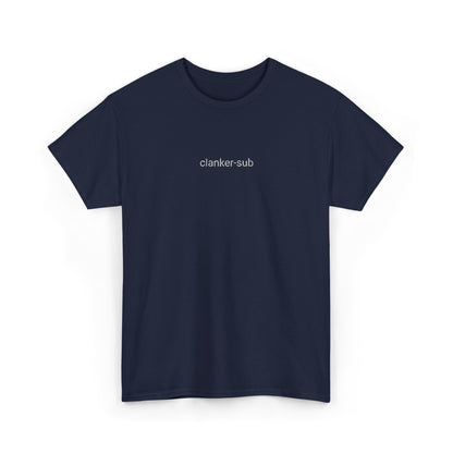 Clanker Sub Unisex Cotton Tee | White Embroidery
