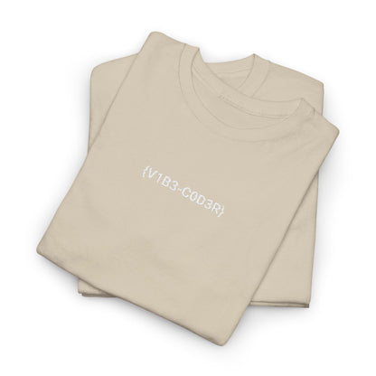 Vibe Coder Unisex Cotton Tee | White Embroidery Thread