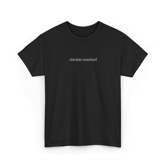 Clanker Overlord Unisex Cotton Tee | White Embroidery Thread