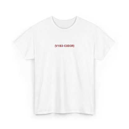 Vibe Coder Unisex Cotton Tee | Red Embroidery Thread