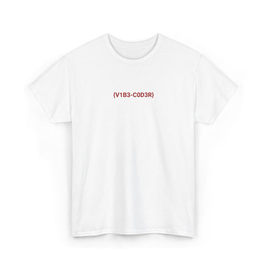 Vibe Coder Unisex Cotton Tee | Red Embroidery Thread