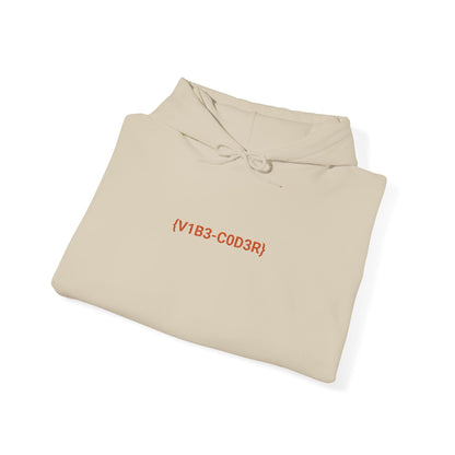 Vibe Coder Unisex Hoodie | Orange Embroidery Thread