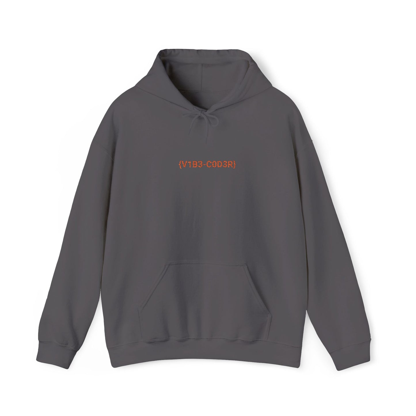 Vibe Coder Unisex Hoodie | Orange Embroidery Thread