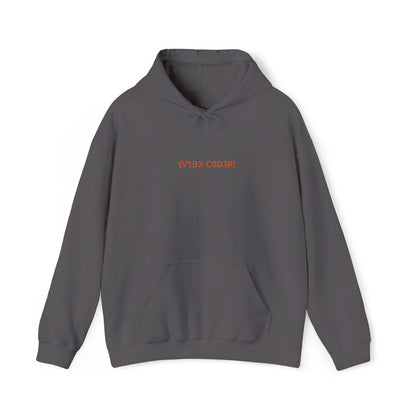Vibe Coder Unisex Hoodie | Orange Embroidery Thread
