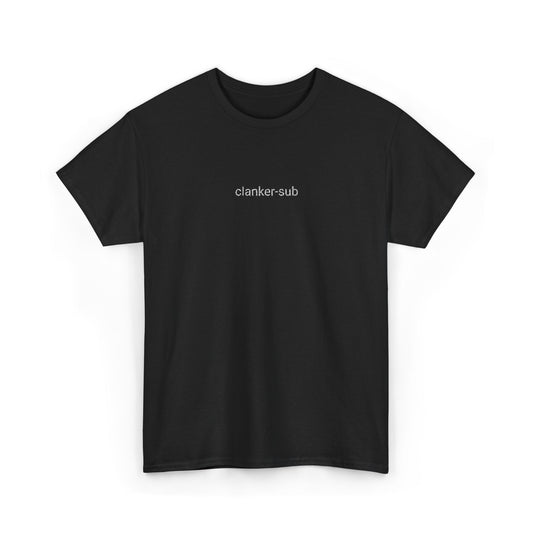 Clanker Sub Unisex Cotton Tee | White Embroidery