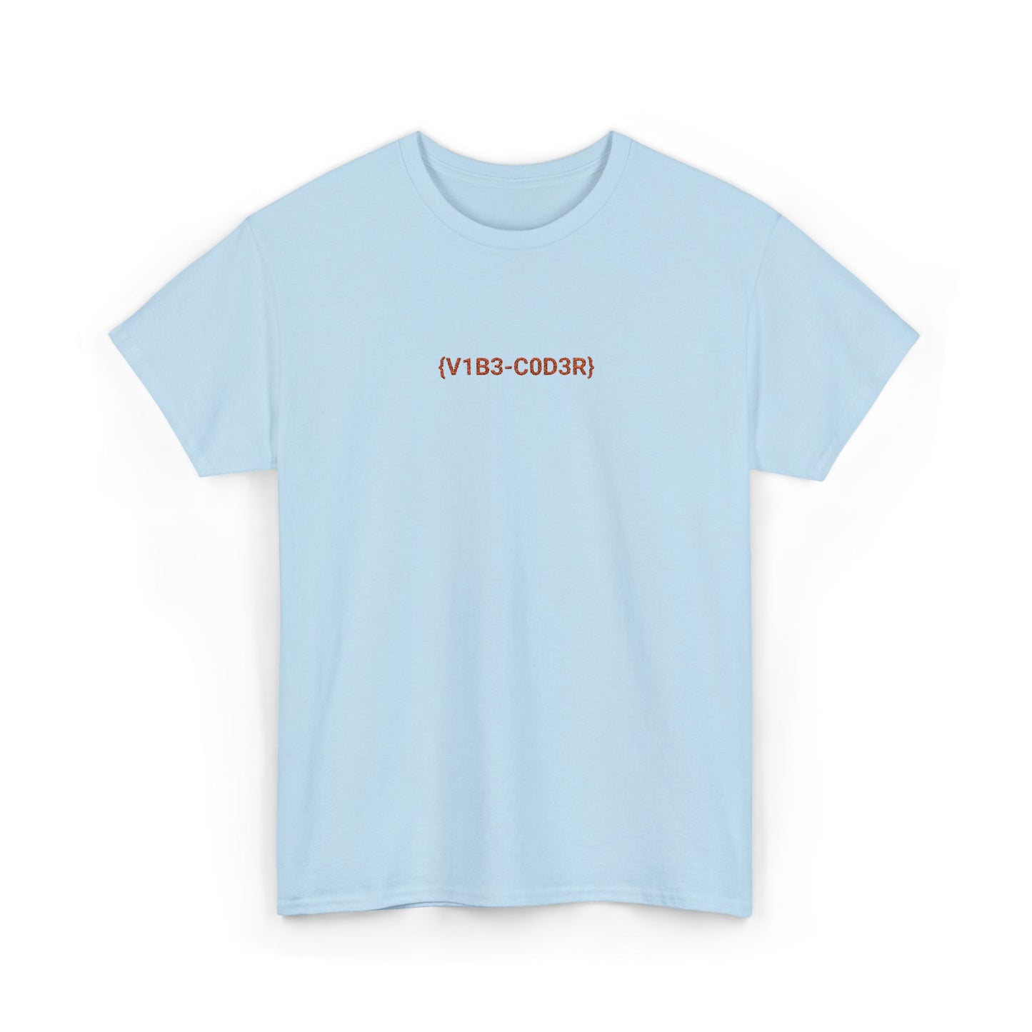 Vibe Coder Unisex Cotton Tee | Orange Embroidery Thread
