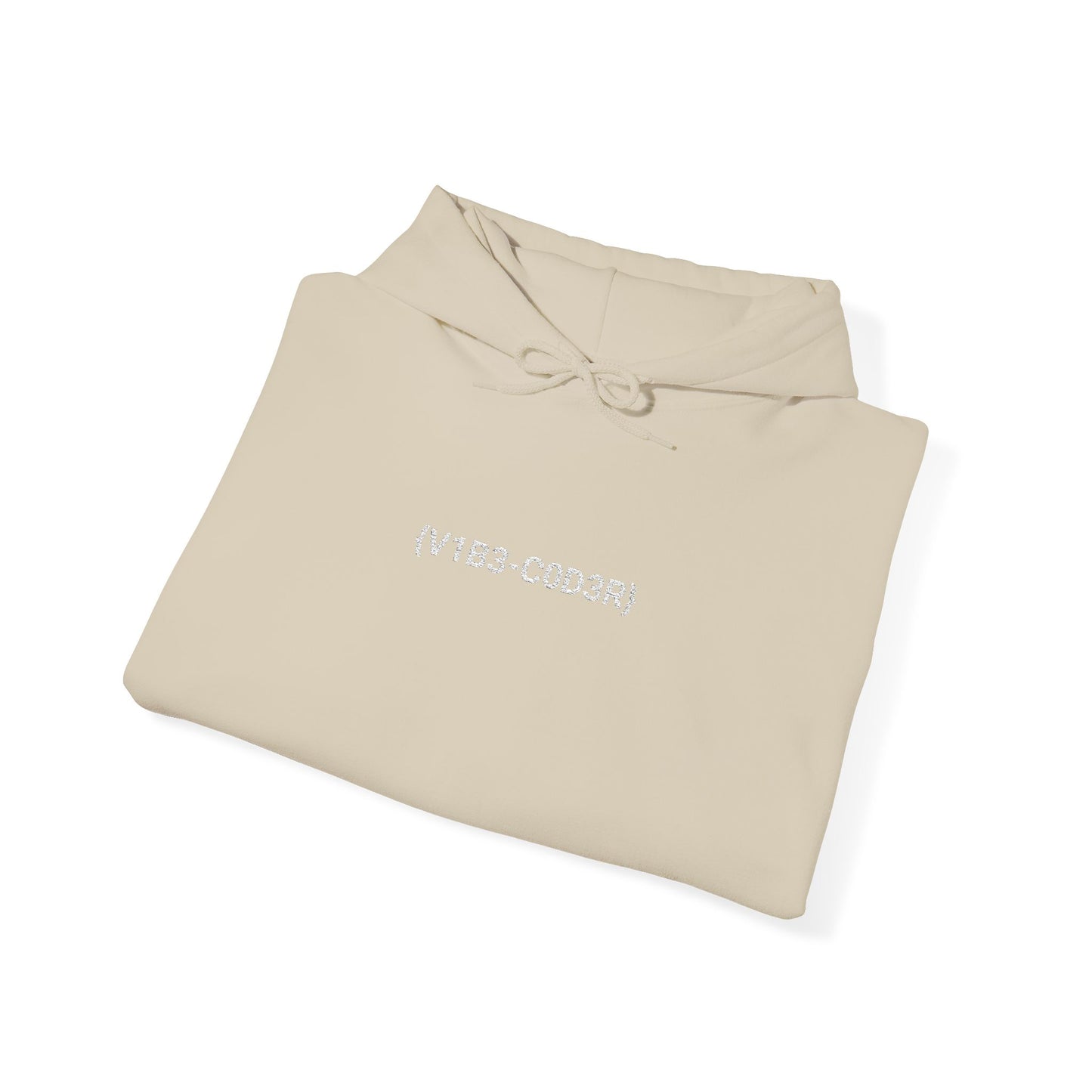 Vibe Coder Unisex Hoodie | White Embroidery Thread