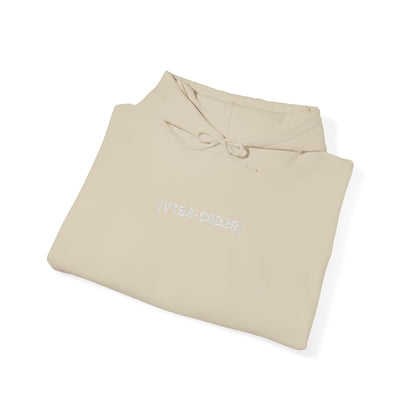 Vibe Coder Unisex Hoodie | White Embroidery Thread