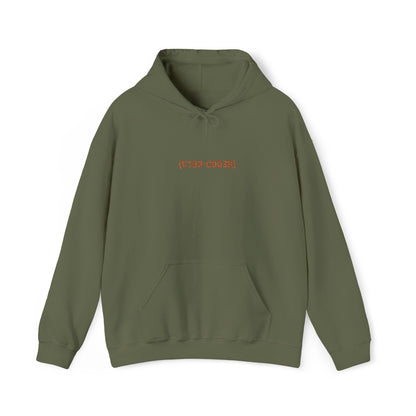 Vibe Coder Unisex Hoodie | Orange Embroidery Thread