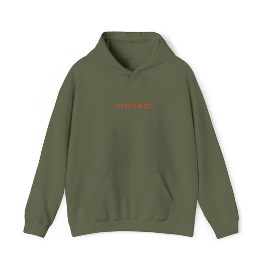Vibe Coder Unisex Hoodie | Orange Embroidery Thread