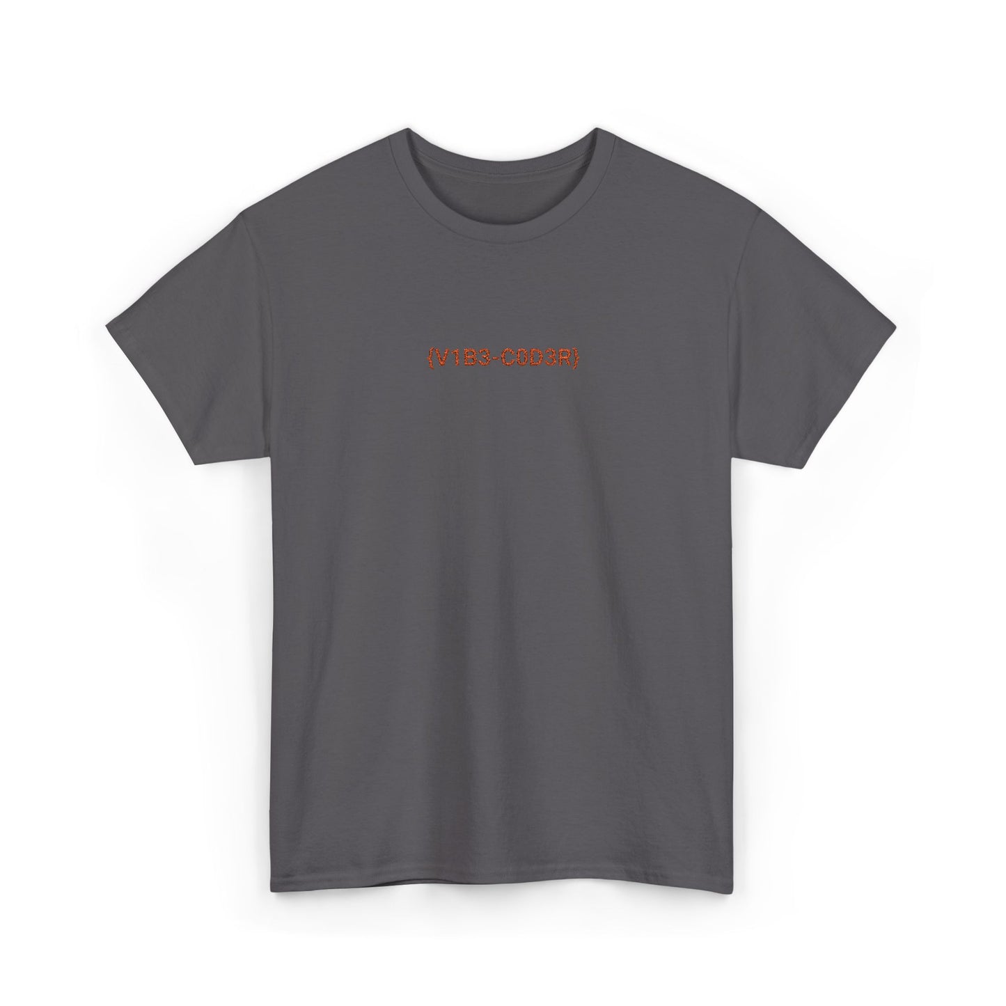 Vibe Coder Unisex Cotton Tee | Orange Embroidery Thread