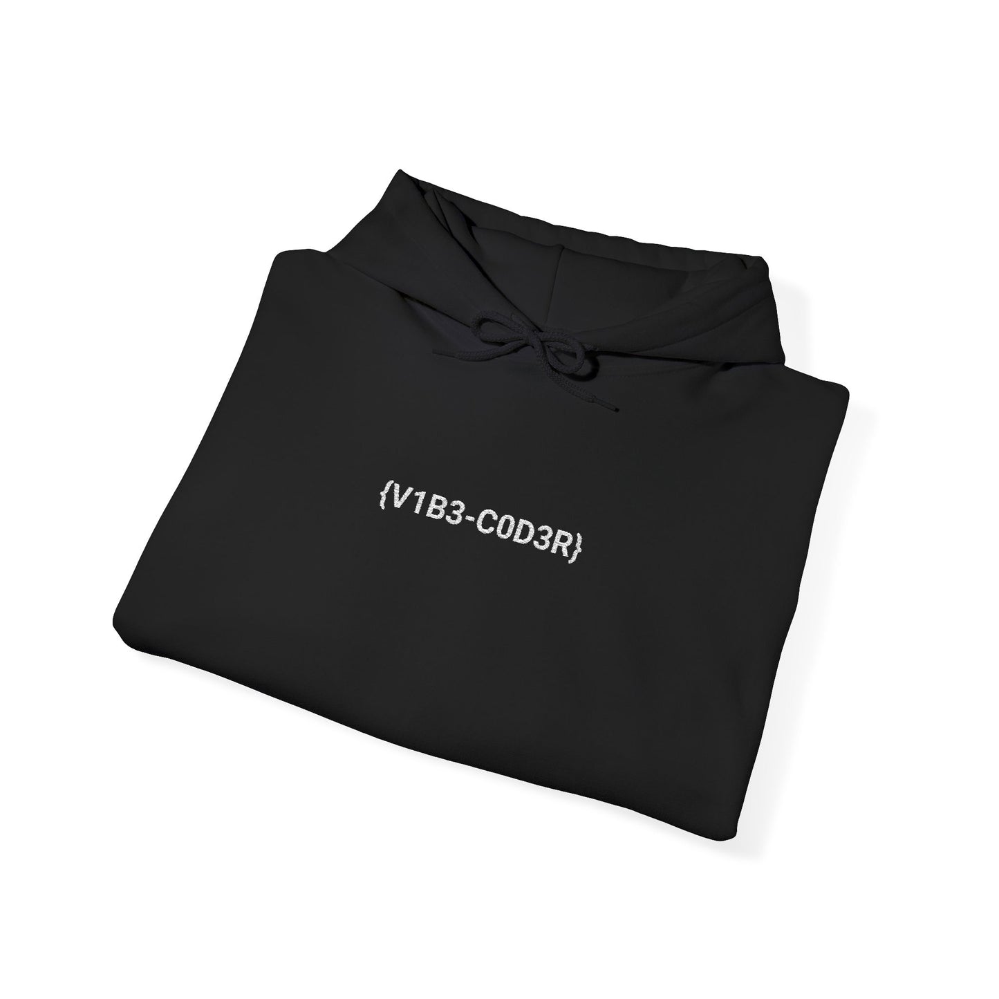 Vibe Coder Unisex Hoodie | White Embroidery Thread