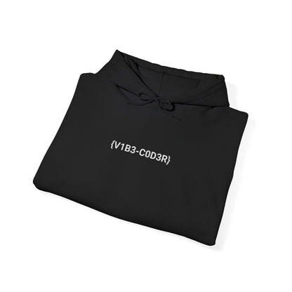 Vibe Coder Unisex Hoodie | White Embroidery Thread