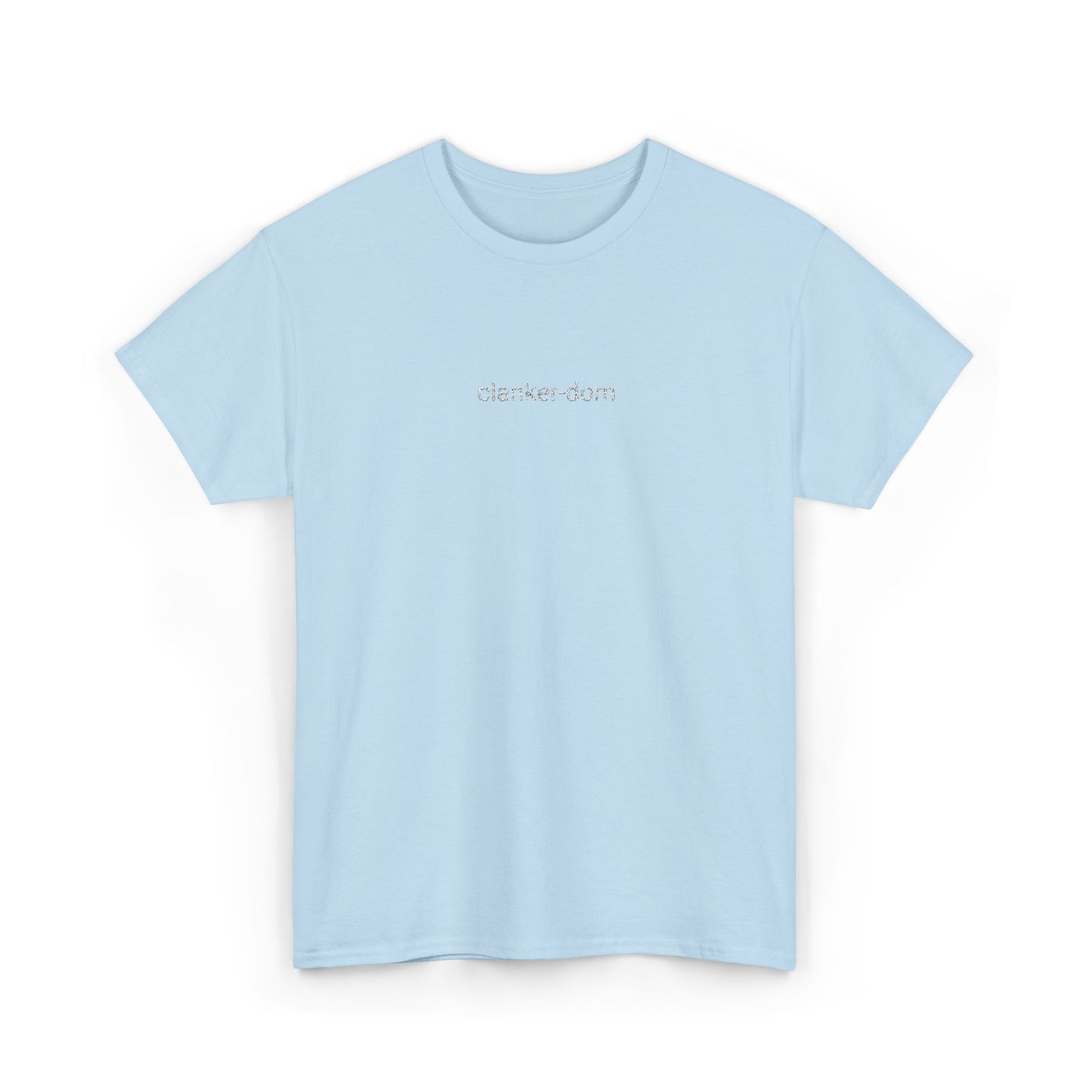 Clanker Dom Unisex Cotton Tee | White Embroidery Thread