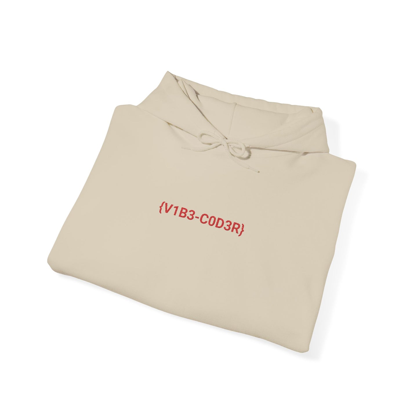 Vibe Coder Unisex Hoodie | Red Embroidery Thread