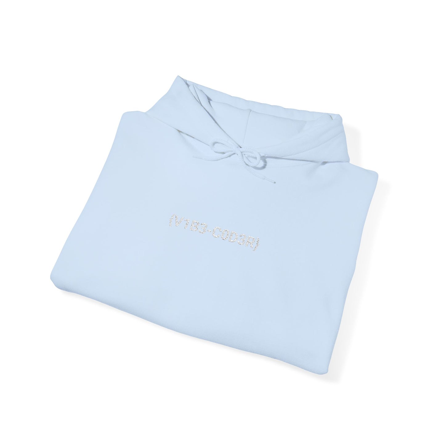 Vibe Coder Unisex Hoodie | White Embroidery Thread