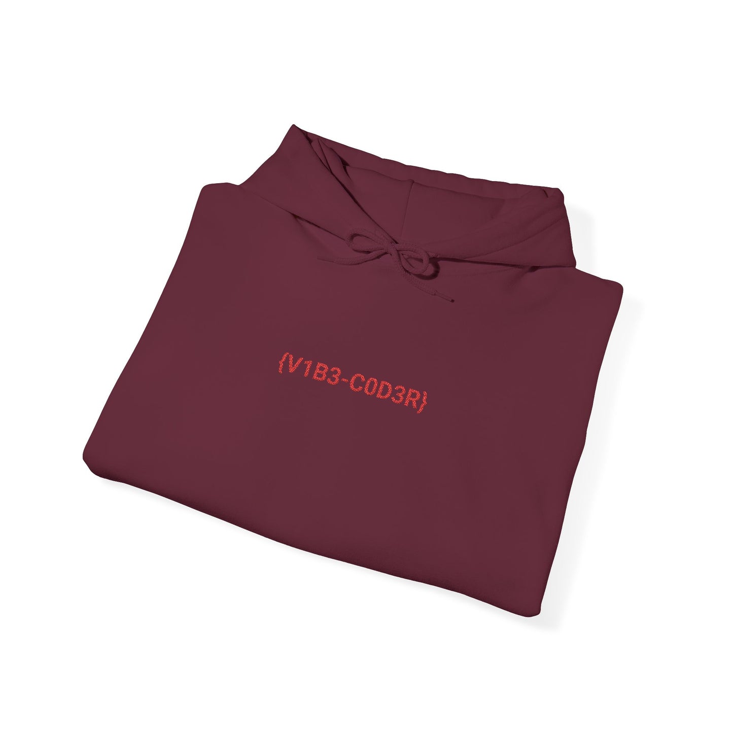 Vibe Coder Unisex Hoodie | Red Embroidery Thread