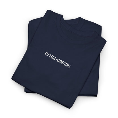 Vibe Coder Unisex Cotton Tee | White Embroidery Thread